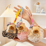 Maxbell Capybara Keychain Snuggling Capybara Bag Pendant for Birthday Gifts Children Pink