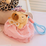 Maxbell Capybara Keychain Snuggling Capybara Bag Pendant for Birthday Gifts Children Pink