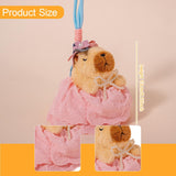 Maxbell Capybara Keychain Snuggling Capybara Bag Pendant for Birthday Gifts Children Pink