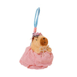 Maxbell Capybara Keychain Snuggling Capybara Bag Pendant for Birthday Gifts Children Pink