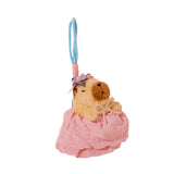 Maxbell Capybara Keychain Snuggling Capybara Bag Pendant for Birthday Gifts Children Pink