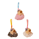 Maxbell Capybara Keychain Snuggling Capybara Bag Pendant for Birthday Gifts Children Pink