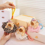 Maxbell Capybara Keychain Snuggling Capybara Bag Pendant for Birthday Gifts Children Pink