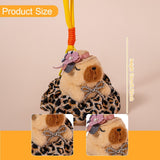 Maxbell Capybara Keychain Snuggling Capybara Bag Pendant for Birthday Gifts Children brown
