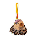 Maxbell Capybara Keychain Snuggling Capybara Bag Pendant for Birthday Gifts Children brown
