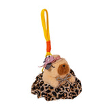 Maxbell Capybara Keychain Snuggling Capybara Bag Pendant for Birthday Gifts Children brown