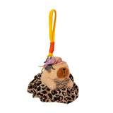 Maxbell Capybara Keychain Snuggling Capybara Bag Pendant for Birthday Gifts Children brown
