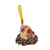 Maxbell Capybara Keychain Snuggling Capybara Bag Pendant for Birthday Gifts Children brown