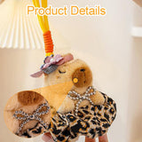 Maxbell Capybara Keychain Snuggling Capybara Bag Pendant for Birthday Gifts Children brown