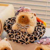 Maxbell Capybara Keychain Snuggling Capybara Bag Pendant for Birthday Gifts Children brown