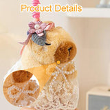 Maxbell Capybara Keychain Snuggling Capybara Bag Pendant for Birthday Gifts Children White