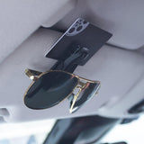 Maxbell Car Visor Sunglasses Holder Universal for Cars Trucks Car Ticket Card Holder Opp Packaging