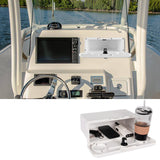Maxbell Marine Deck Storage Box with Lock Tool Box Container for Tools Sundries white