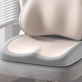 Maxbell Comfortable Seat Cushion Soft Breathable for Long Driving Desk Airplane Beige Gray