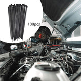 Maxbell 100Pcs Nylon Cable Wire Ties Wire Zip Ties for Fencing Garage Home 3.6mmx30cm