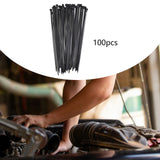 Maxbell 100Pcs Nylon Cable Wire Ties Wire Zip Ties for Fencing Garage Home 3.6mmx30cm