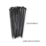 Maxbell 100Pcs Nylon Cable Wire Ties Wire Zip Ties for Fencing Garage Home 4.8mmx25cm