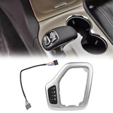 Maxbell Transmission Shifter Bezel 68413957AA Easy to Install for Jeep Cherokee Silver