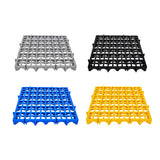Maxbell Modular Interlocking Floor Tile Splicing 40x40x4 cm Square Holes Floor Grill Black