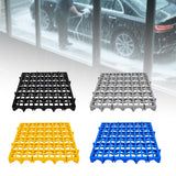 Maxbell Modular Interlocking Floor Tile Splicing 40x40x4 cm Square Holes Floor Grill Black