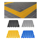 Maxbell Modular Interlocking Floor Tile Splicing 40x40x4 cm Square Holes Floor Grill Black