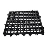 Maxbell Modular Interlocking Floor Tile Splicing 40x40x4 cm Square Holes Floor Grill Black