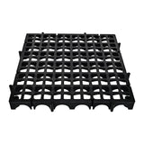 Maxbell Modular Interlocking Floor Tile Splicing 40x40x4 cm Square Holes Floor Grill Black