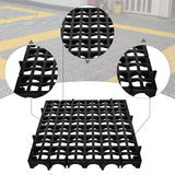 Maxbell Modular Interlocking Floor Tile Splicing 40x40x4 cm Square Holes Floor Grill Black