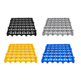 Maxbell Modular Interlocking Floor Tile Splicing 40x40x4 cm Square Holes Floor Grill Black