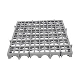 Maxbell Modular Interlocking Floor Tile Splicing 40x40x4 cm Square Holes Floor Grill Gray