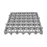 Maxbell Modular Interlocking Floor Tile Splicing 40x40x4 cm Square Holes Floor Grill Gray