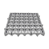 Maxbell Modular Interlocking Floor Tile Splicing 40x40x4 cm Square Holes Floor Grill Gray