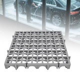 Maxbell Modular Interlocking Floor Tile Splicing 40x40x4 cm Square Holes Floor Grill Gray