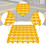 Maxbell Modular Interlocking Floor Tile Splicing 40x40x4 cm Square Holes Floor Grill Yellow