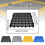 Maxbell Modular Interlocking Floor Tile Splicing 40x40x4 cm Square Holes Floor Grill Blue