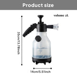 Maxbell 2L Car Wash Hand Foaming Sprayer Easy to Use Portable Foaming Sprayer Kettle Clear