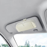 Maxbell Car Sun Visor Sunglasses Holder Sturdy Portable Vehicle Visor Accessories Beige