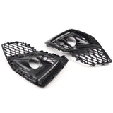 Maxbell Front Bumper Fog Light Covers for LH Rh Side Lamp Grills for Audi