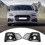 Maxbell Front Bumper Fog Light Covers for LH Rh Side Lamp Grills for Audi