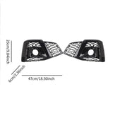 Maxbell Front Bumper Fog Light Covers for LH Rh Side Lamp Grills for Audi