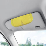 Maxbell Glasses Box for Car Sun Visor Decor Organizer for Vehicle Auto Interior Yellow