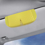 Maxbell Glasses Box for Car Sun Visor Decor Organizer for Vehicle Auto Interior Yellow