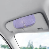 Maxbell Glasses Box for Car Sun Visor Decor Organizer for Vehicle Auto Interior Purple