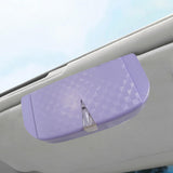 Maxbell Glasses Box for Car Sun Visor Decor Organizer for Vehicle Auto Interior Purple