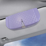 Maxbell Glasses Box for Car Sun Visor Decor Organizer for Vehicle Auto Interior Purple