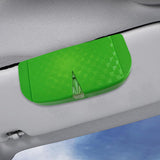 Maxbell Glasses Box for Car Sun Visor Decor Organizer for Vehicle Auto Interior Green
