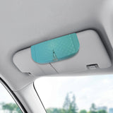 Maxbell Glasses Box for Car Sun Visor Decor Organizer for Vehicle Auto Interior Blue