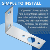 Maxbell 2x Trailer Light Brackets Tail Lights Mounting Bracket Metal Easy to Install