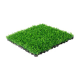Maxbell Artificial Grass Tiles Artificial Grass Turf for Patio Porch Playground Dark Green