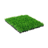 Maxbell Artificial Grass Tiles Artificial Grass Turf for Patio Porch Playground Dark Green